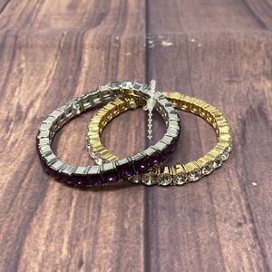 CHARTER CLUB CUBIC ZIRCONIA SILVER AND GOLD BRACELETS S150